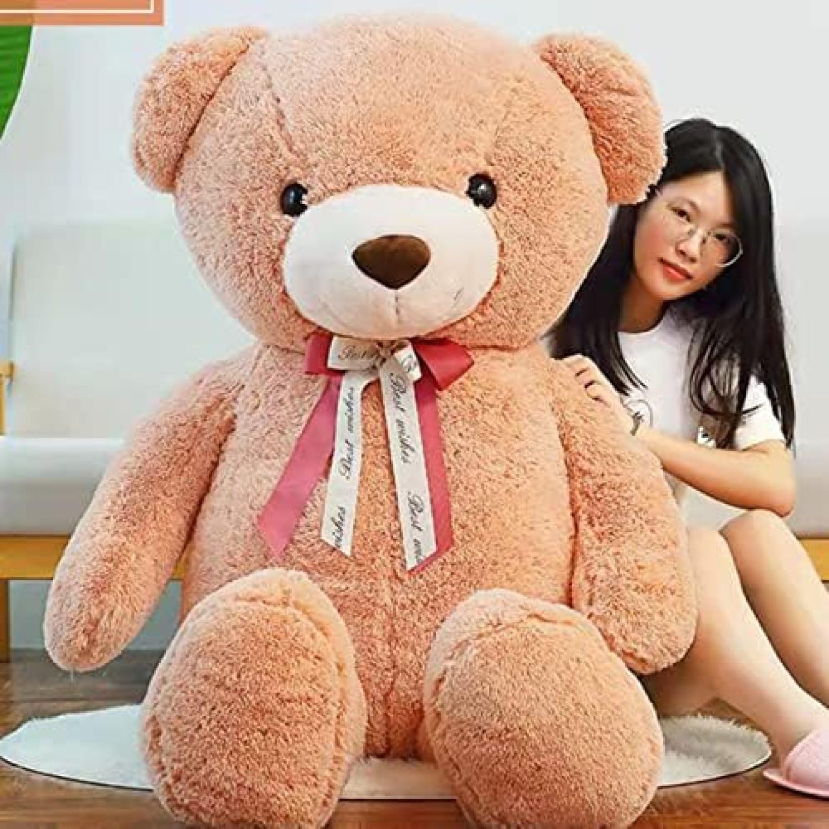 Amazon.co.jp: ぬいぐるみ 特大 くまさん クマ 可愛い熊 ピンク 動物